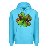 Ocean Blue leopard shamrock Premium Hoodie - Jasminsmagicworld