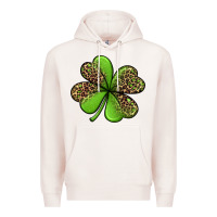 Pale Pink leopard shamrock Premium Hoodie - Jasminsmagicworld