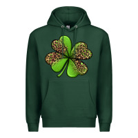 Sports Green leopard shamrock Premium Hoodie - Jasminsmagicworld