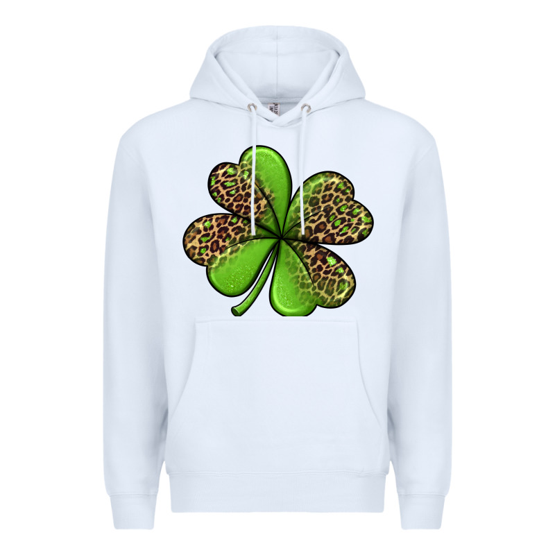 Leopard Shamrock Premium Hoodie by Jasminsmagicworld | Teevron