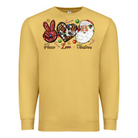 Antique Gold Peace love Christmas Premium Sweatshirt - NancyCooperArtShop