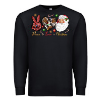 Black Peace love Christmas Premium Sweatshirt - NancyCooperArtShop