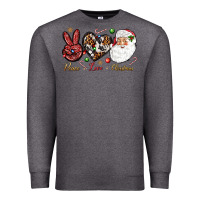 Charcoal Heather Peace love Christmas Premium Sweatshirt - NancyCooperArtShop