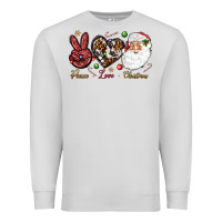 Dove Grey Peace love Christmas Premium Sweatshirt - NancyCooperArtShop