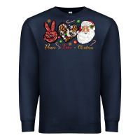 Navy Peace love Christmas Premium Sweatshirt - NancyCooperArtShop