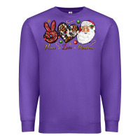 Purple Peace love Christmas Premium Sweatshirt - NancyCooperArtShop