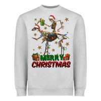 Merry Christmas Deer Skeleton Heavyweight Sweatshirt | Teevron