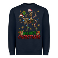 Navy merry christmas deer skeleton Heavyweight Sweatshirt - FaDigitalArtStudio