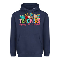 Navy teacher change the world Heavyweight Hoodie - MaliasSmallBusiness