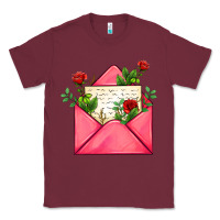 Burgundy pink letter Classic Tee - AdoDesignShop