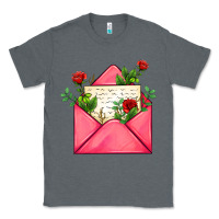 Charcoal Heather pink letter Classic Tee - AdoDesignShop