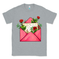 Heather Grey pink letter Classic Tee - AdoDesignShop