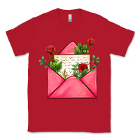 Red pink letter Classic Tee - AdoDesignShop