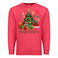 Cardinal merry christmas tree with gift box Premium Sweatshirt - MaliasSmallBusiness