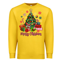 Lemon merry christmas tree with gift box Premium Sweatshirt - MaliasSmallBusiness