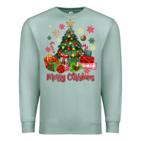 Seafoam merry christmas tree with gift box Premium Sweatshirt - MaliasSmallBusiness