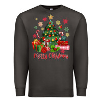 Smoke merry christmas tree with gift box Premium Sweatshirt - MaliasSmallBusiness