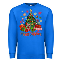 True Royal merry christmas tree with gift box Premium Sweatshirt - MaliasSmallBusiness