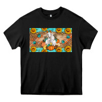 Black Goat Family Fall Pumpkins Heavy Core Tee - Artiststas