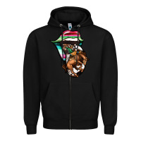Black Serape Cowboy Tongue Zipper Hoodie - Jasminsmagicworld
