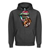 Charcoal Heather Serape Cowboy Tongue Zipper Hoodie - Jasminsmagicworld