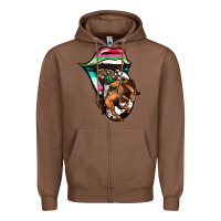 Chestnut Serape Cowboy Tongue Zipper Hoodie - Jasminsmagicworld