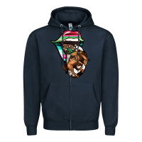 Navy Serape Cowboy Tongue Zipper Hoodie - Jasminsmagicworld