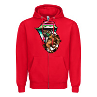 Red Serape Cowboy Tongue Zipper Hoodie - Jasminsmagicworld