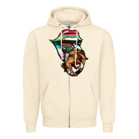 Sandshell Serape Cowboy Tongue Zipper Hoodie - Jasminsmagicworld