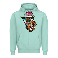 Seafoam Serape Cowboy Tongue Zipper Hoodie - Jasminsmagicworld