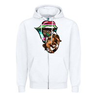White Serape Cowboy Tongue Zipper Hoodie - Jasminsmagicworld