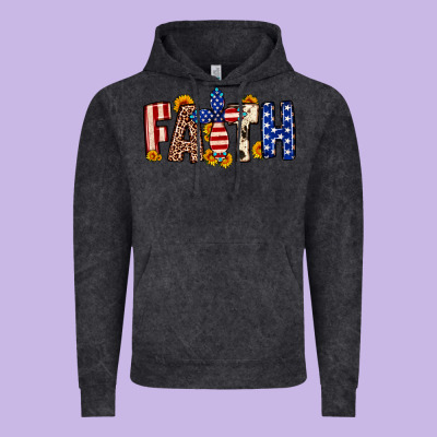 Faith Usa Flag Sunflower Vintage Hoodie Designed By Neo Western