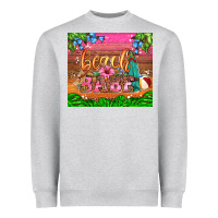 Heather Grey beach babe Heavyweight Sweatshirt - HRA Design Shop