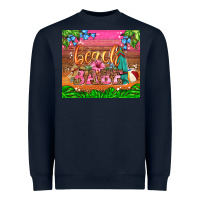 Navy beach babe Heavyweight Sweatshirt - HRA Design Shop