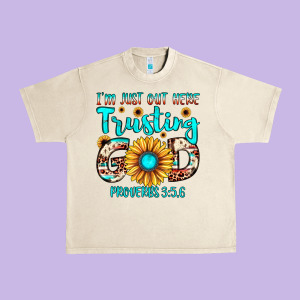 I M Just Out Here Trusting God Proverbs 3 56 Urban Heavy Tee Designed By Jahusdesignshop
