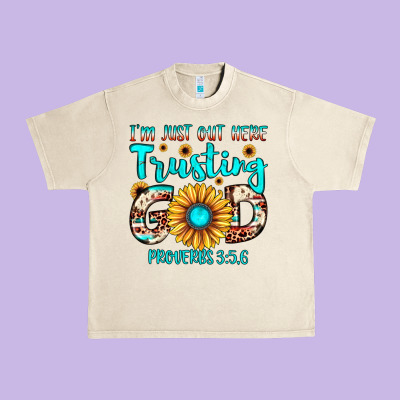 I M Just Out Here Trusting God Proverbs 3 56 Urban Heavy Tee Designed By Jahusdesignshop