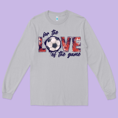 Soccer Love Of The Game Long Sleeve Tee Designed By Jahusdesignshop
