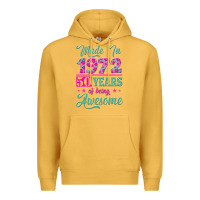Mustard made in 1972, 50 years of being awesome Premium Hoodie - Jasminsmagicworld