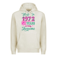 Oatmeal Heather made in 1972, 50 years of being awesome Premium Hoodie - Jasminsmagicworld