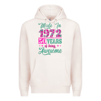 Pale Pink made in 1972, 50 years of being awesome Premium Hoodie - Jasminsmagicworld