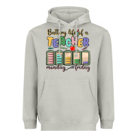 Moon Dust battery life of a teacher monday friday Heavyweight Hoodie - MaliasSmallBusiness