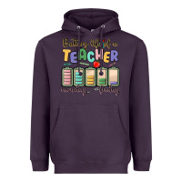 Plum battery life of a teacher monday friday Heavyweight Hoodie - MaliasSmallBusiness