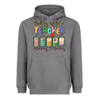 Storm battery life of a teacher monday friday Heavyweight Hoodie - MaliasSmallBusiness