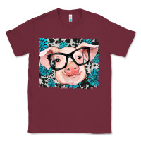 Burgundy gemstone and cowhide pig Classic Tee - RanaPortraitStore