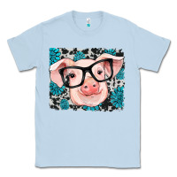 Dusty Blue gemstone and cowhide pig Classic Tee - RanaPortraitStore