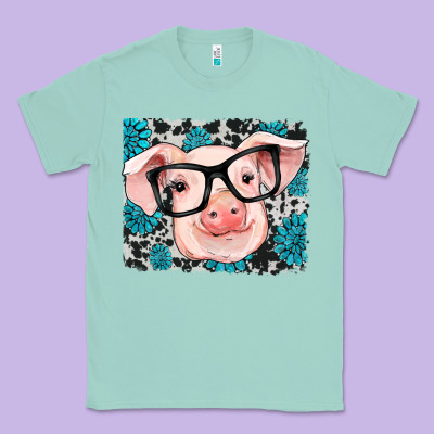 Gemstone And Cowhide Pig Classic Tee Designed By Ranaportraitstore