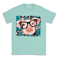 Seafoam gemstone and cowhide pig Classic Tee - RanaPortraitStore