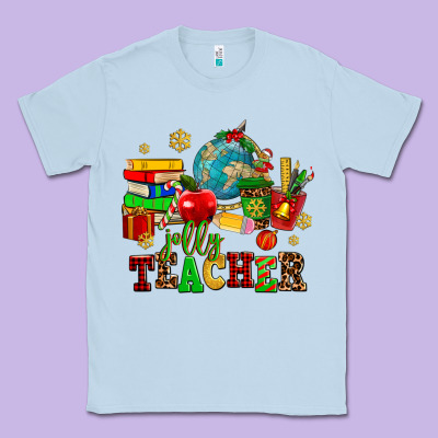 Christmas Jolly Teachers Classic Tee Designed By Adodesignshop