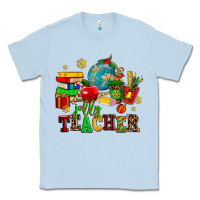 Dusty Blue christmas jolly teachers Classic Tee - AdoDesignShop