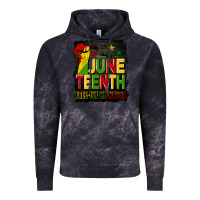 Cloud Black juneteenth fist free ish since 1865 with background Vintage Hoodie - HRA Design Shop
